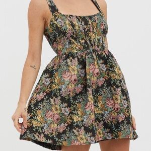 Selfie Leslie A-Line Floral Embroidered Dress size Large